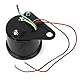 Qiilu Motorrad Drehzahlmesser, Universal Motorrad Hintergrundbeleuchtung Drehzahlmesser Tachometer Aluminiumanzeige Ersatz(Schwarzes Gehäuse Schwarzes Zifferblatt)