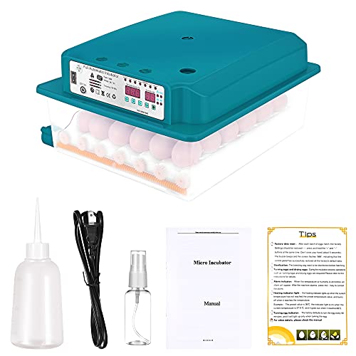 TASTILLY Egg Incubators,36 Egg Incubators for Hatching Eggs, with Automatic Turner Humidity Temperature Control Chicken Duck Goose Pigeon Eggs Electronic Incubator