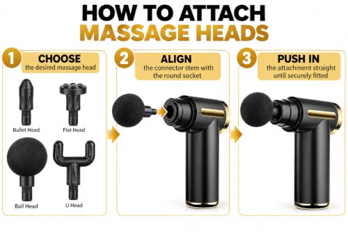 Generic TP MAX Mini Massage Gun, Black & Gold - Image 3