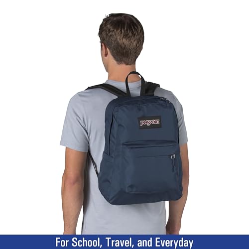 Image of JanSport NCAA Officially Licensed Backpack, Georgia Tech, Superbreak Plus with Padded 15'' Laptop Sleeve, Spacious Computer Bag for Men & Women, Durable Daypack with Bottle Pocket, Navy