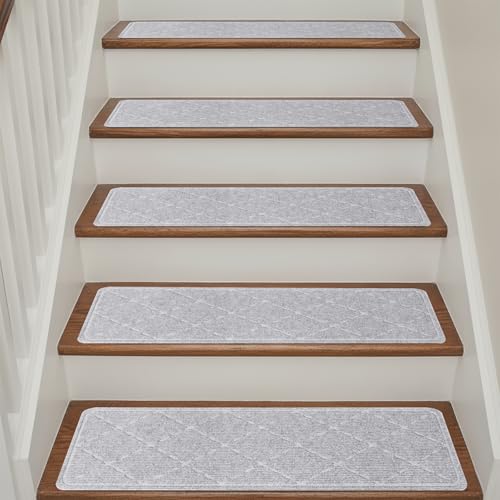 CrystalMX Stair Treads Non Slip for Wooden Steps Indoor, 15
