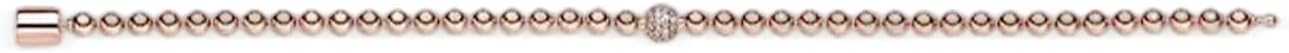 Annmors 925 Sterling SIlver Beaded Bracelet with Pah-vey Set Gemstones Compatible with Women's Bangle Charm & Pendants