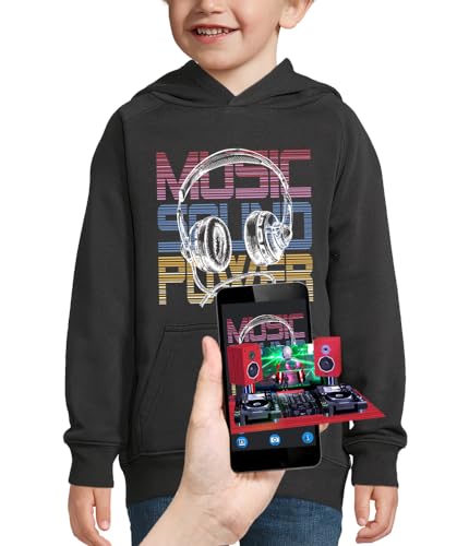 Sweat à capuche 3D casque DJ vêtement musique pull interactif ado original