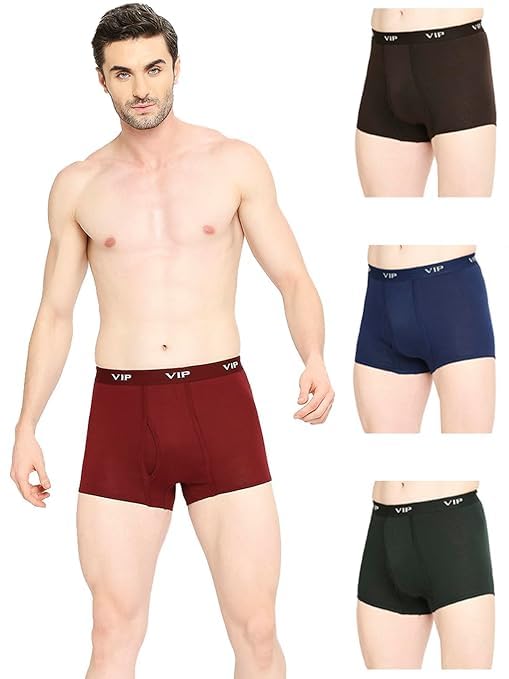 men's cotton trunks solid underwear (pack of 4) po4_punch_95_frostgrey_assorted4