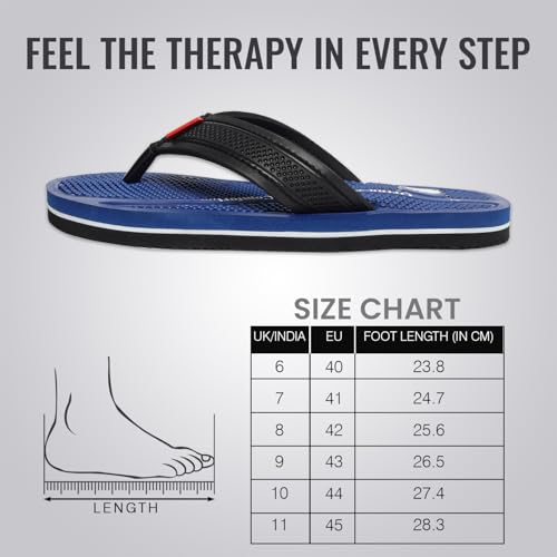 Image of Ortho + Rest Doctor Orthopedic Slippers for Men | Anti-Skid Flip Flops with Acupressure Massage Footbed | Extra Soft and Comfortable Doctor-Recommended Chappal for Pain Relief