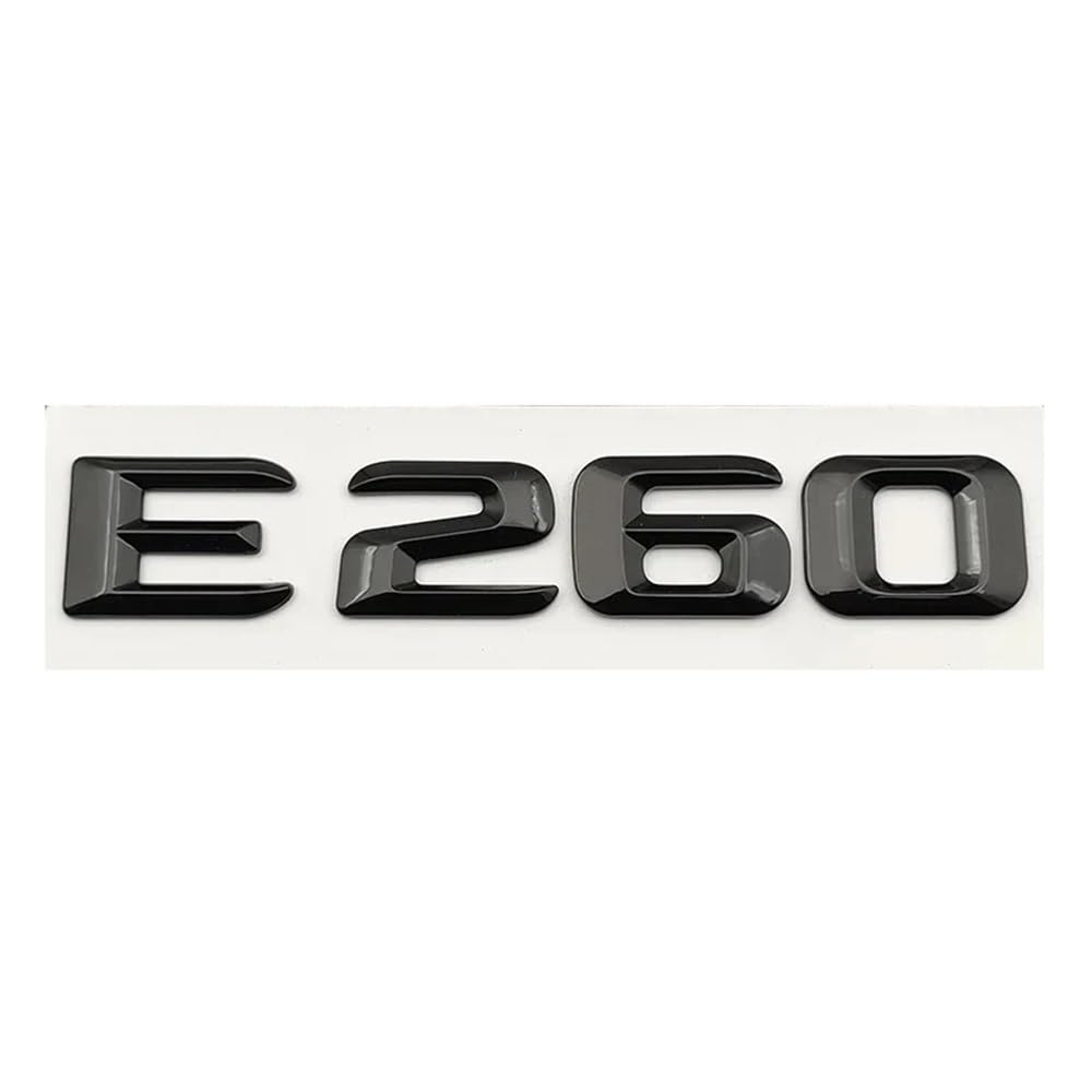 YTQMoreBNZ YYDStes Self-adhesive Letters Compatible With Car Stickers Mercedes E200 E220 E260 E320 E350(E260 Black)