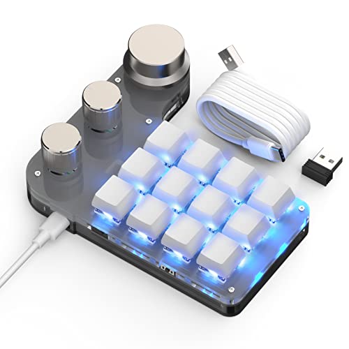 Amazon | マクロキーボード 左手デバイス 12キー 回転ノブ付き 3