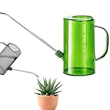 OKAWASI じょうろ 水差し 1L 散水 水やり プラスチック製 軽量 目盛り付き 園芸用品 ガーデニング 観葉植物 肥料希釈 室内用 ベランダ菜園(グリーン)