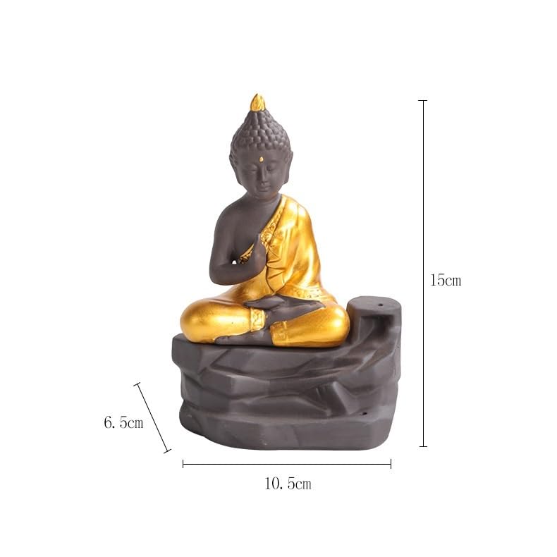 Fioletowy piasek Budda kadzidło kadzidło uchwyt kadzidła, ozdoby, budda przepływowy kadzidełko kreatywny przepływowy palnik kadzideł(C)