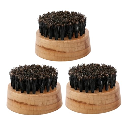 Healeved Men's Beard Brush 3pc Boar Bristle Natural Oil Distribution for Daily Facial Hair Care