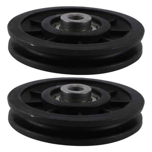Nicear Paquete De 2 Poleas De Gimnasio De 90 Mm De Grado Comercial, Poleas De Nailon/acero Resistentes, Sistema De Guía De Cable ID Para Entrenamiento Con Cuerdas.