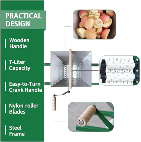 Stainless Steel Manual Fruit Crusher & Juicer - No Electricity Needed, Removable Design for Easy Cleaning, Perfect for Fruits & Vegetables, Ideal for Home Use