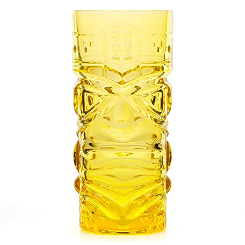 CKB LTD Pack of 4 Coloured Tiki Bar Cocktail Glasses - Image 3