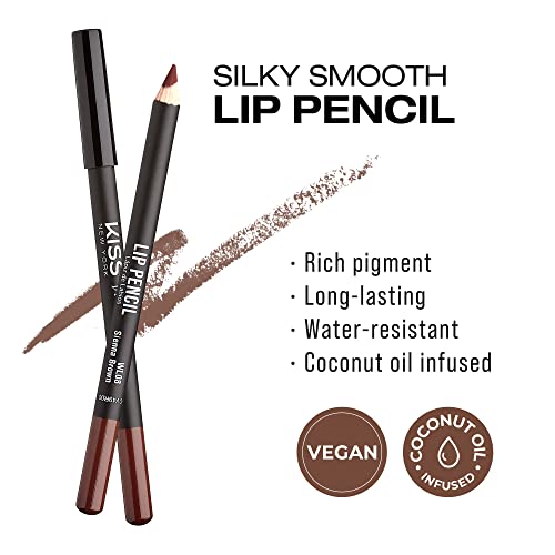 Image of Kiss New York Professional Slim Long-Wear Lip Liner Pencil, Matte Finish
