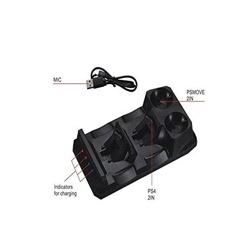 LILY PS VR / PS Move oplader/controller laadstation voor PS4 / PS VR / PS Move (Dual Charger Dock voor DualShock 4… - Image 8