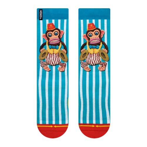 MERGE4 Dirk Hays Banging Monkeys Large Unisex Crew Socks for Men and Women Quality Durable Socks with Moisture Wicking Soles2