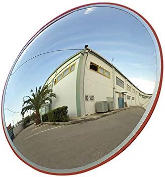 Convex Traffic Mirror 24" for Driveway, Warehouse and Garage Safety or Store and Office Security, with Adjustable Wall Fixing Bracket to Eliminate Blind Spots and Corners Indoor and Outdoor
