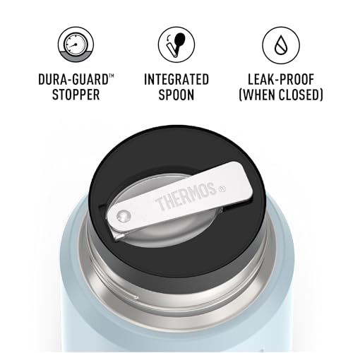 Image of THERMOS ICON Stainless Steel Food Jar with Spoon, 16 Ounce, Glacier