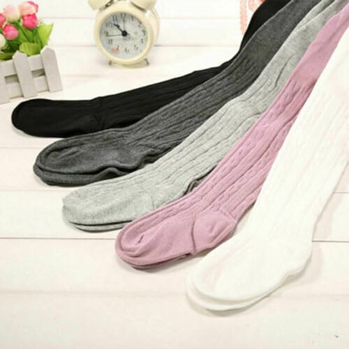 Baby Girl Tights Thick Cable Knit Leggings Solid Color Pantyhose Cotton Stockings for Infant Toddler2