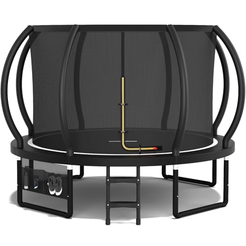 Devoko Trampoline Extérieur Ø 228/305/366/427 cm, Certifié GS, pour Enfants, avec Filet de...