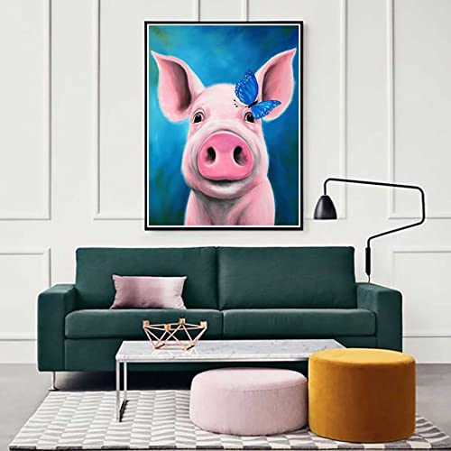 Zariocy 5D Diamond Painting Kits Pig, Diy Paint With Diamond Art Animal Round Full Drill Crystal Diamond Embroidery Paintings Arts Craft For Home Office Wall Decor 30X40 Cm #TOP2