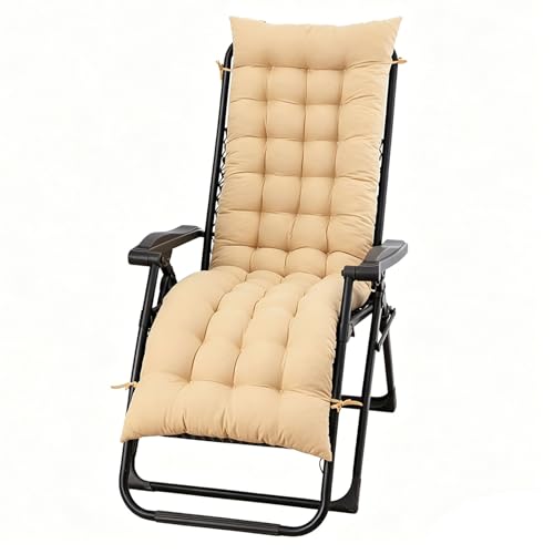 Enpvneer Cojin Tumbona Exterior, 15.7×43.3 IN Cojín para Tumbona para Exteriores con 6 Lazos, Grueso, Confortable para Silla Reclinable Interior, Patio, Jardín, Playa(Color:G)