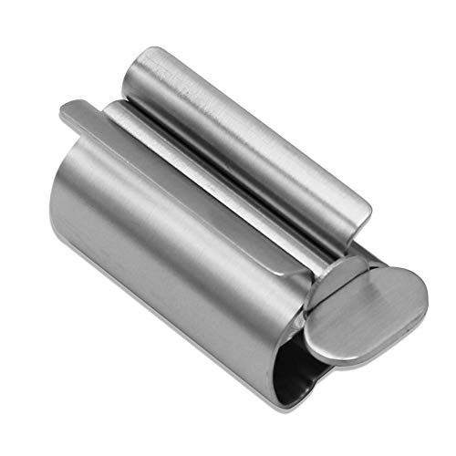 Presse-tube de dentifrice, presse-dentifrice en métal, distributeur de dentifrice, rouleau de tube de dentifrice, essoreuse en acier inoxydable, Pas de zéro, acier inoxydable, Taille unique Cover