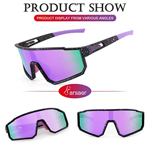 Karsaer Visison Polarized Cycling Riding Glasses Sports Sunglasses Men Women for Moutain Baseball MTB Bicycle2