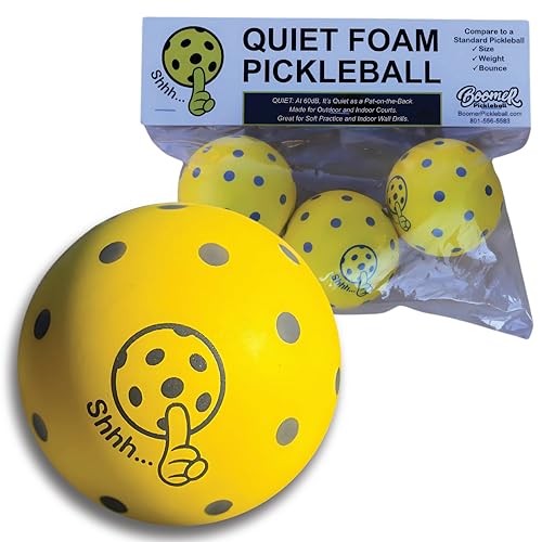 Quiet Foam Pickleball Balls – Ideal for Indoor & Outdoor Play – Noise-Reducing Foam Balls for Pickleball Practice – Perfect for HOA-Friendly Games & Silent Drills (3-Pack)