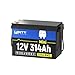 WattCycle 12V 300Ah (314Ah) Mini LiFePO4 Battery, Built-in 200A BMS, 4.01kWh, Upgraded Aluminum Fins & Braided Wires, 8000+ Cycles, Ideal for RV, Marine, Trolling Motor, Solar System, Home Backup