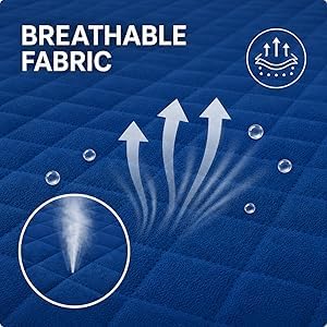 Image of La Verne 100% Waterproof Cotton Quilted Mattress Protector King Size Breathable 78 x 72 Inches | Breathable and Hypoallergenic Ultra Soft Fitted Bed Protector Cover