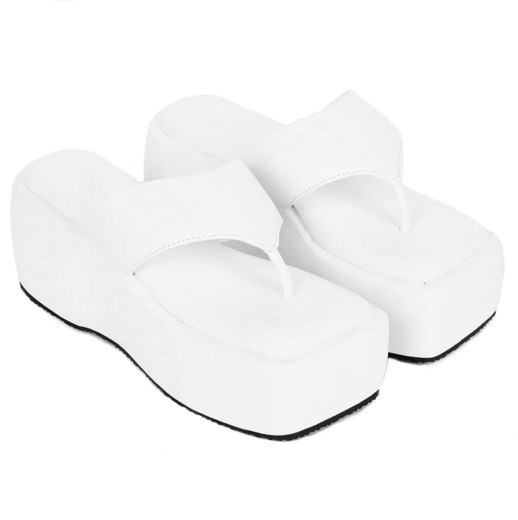 JM LOOKS Fashion Casual Platform Wedges Heels Sandals With Comfortable Sole For Womens & Girls SS-3-White-38-X (B0C4Y54131) Amazon Price History, Amazon Price Tracker