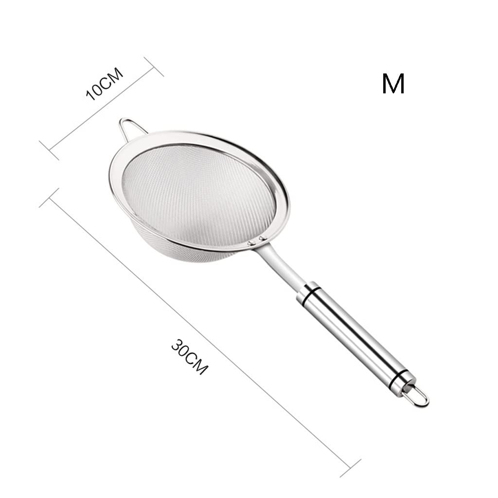 Cucchiaio Schiumarola Filtro da cucina in acciaio inossidabile for skimmer, filtro professionale a maglia fine extra e manico robusto, filtro a maglia fine Schiumarola Per Cucinare ( Size : Medium )