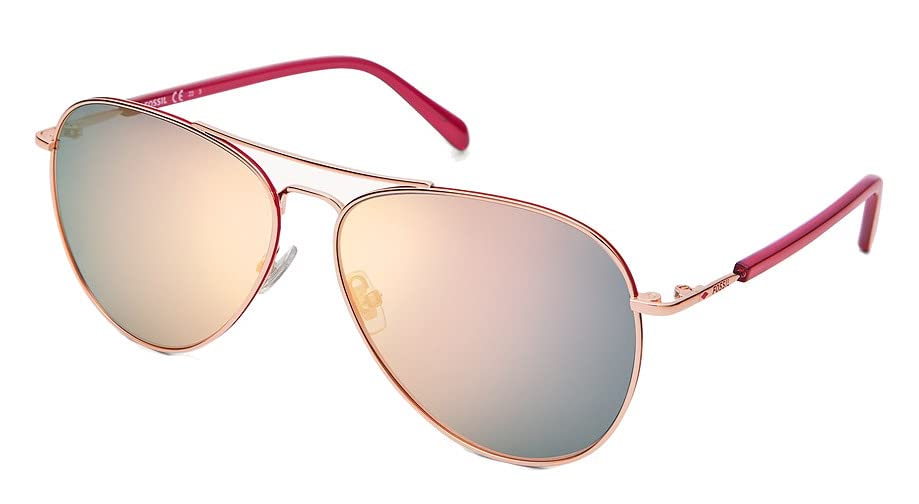 FOSSIL Brille FOS 3102/G/S Größe 58-13 mm Rot Gold
