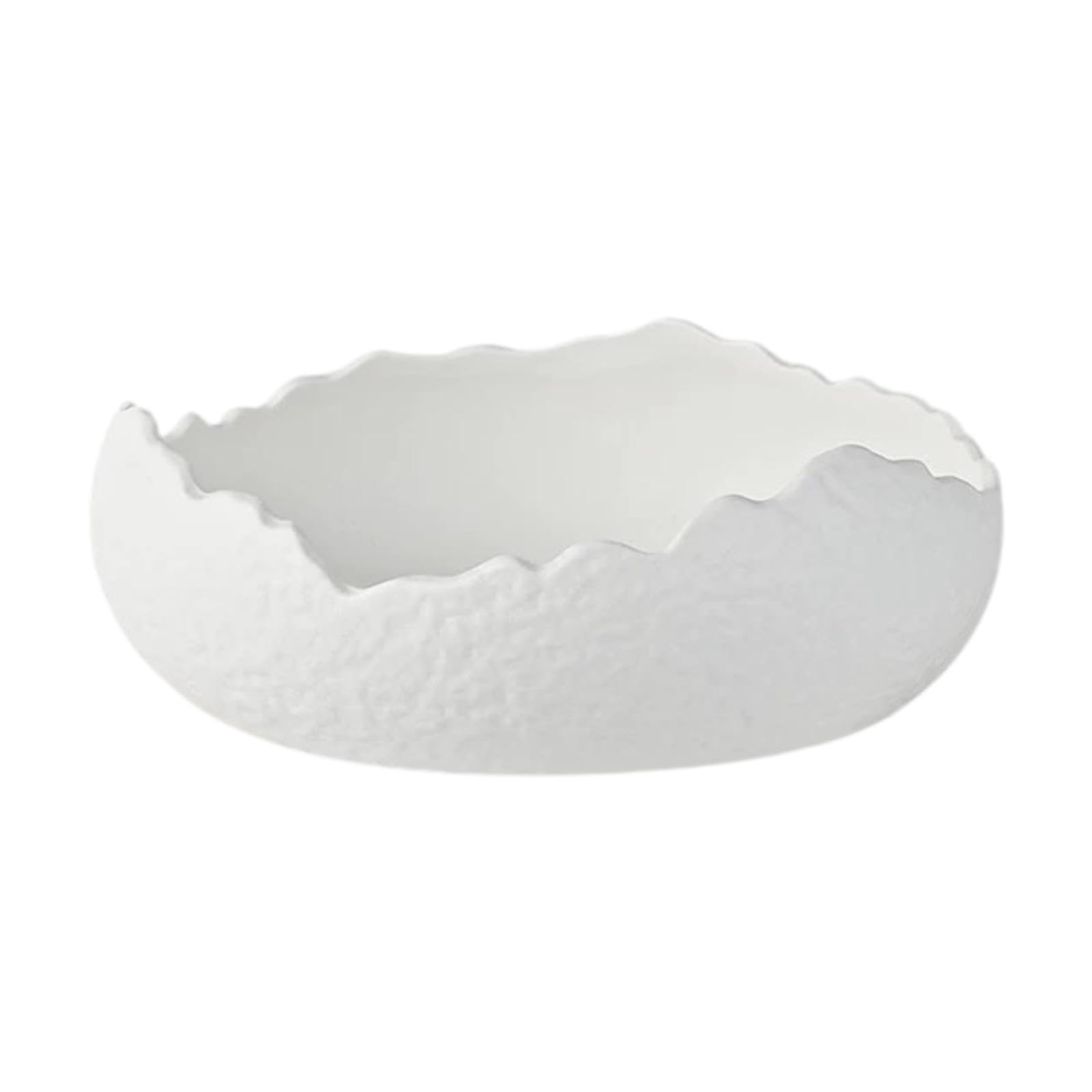 Bol à soupe en céramique blanche style saladier irrégulier centre de table