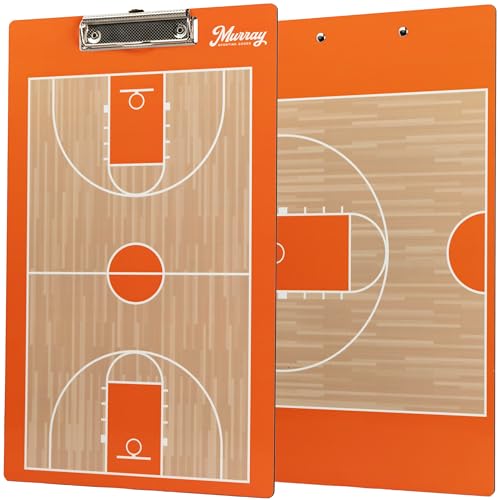 Murray Sporting Goods Basketball Team Colors Dry Erase Coaches Clipboard (Orange)