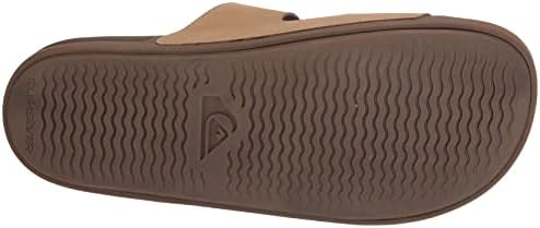 Quiksilver Men's Rivi Leather Double Adjust Slide Sandal, TAN 1, 8 | Image 3