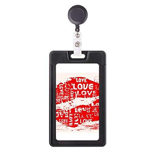 Funda retráctil para tarjeta de San Valentín con texto en inglés 'Love Kiss'