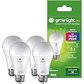 GE A19 LED Grow Lights for Indoor Plants, Indoor Plant Light Bulb for Seeds and Greens with Balanced Light Spectrum, 9W, 16 PPF, 4 Pack