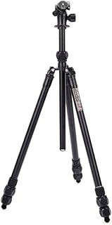 3 Legged Thing Charles 2.0 Aluminium Tripod Kit with AirHed Pro – Adjustable Camera Tripod with 3 Detachable Legs in Darkness (Matte Black) (CHARLESKITDARK2)