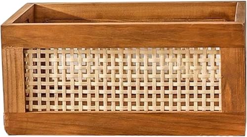 JBJSHHY 寝室用のバスケット パンケース 引き出しオーガナイザー ジュート収納バスケット オーガナイザービン リネン収納 食器 装飾バスケット 衣類収納バスケット 編みかご 雑貨かご 竹 (30.00X20.00X14.00CM)