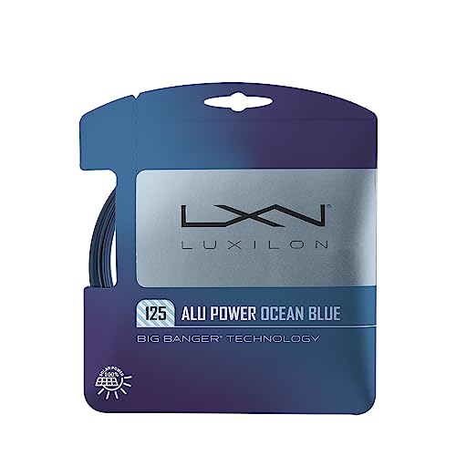 Wilson Luxilon Tennissaite ALU Power, 12,2 m, Polyester, Ocean Blue (Blau), 1,25 mm,