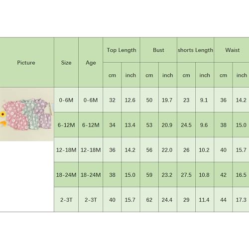 Image of Ayalinggo Baby Girl Summer Outfits Short Sleeve Lettuce Trim Floral Tops + Shorts Set Infant Clothes