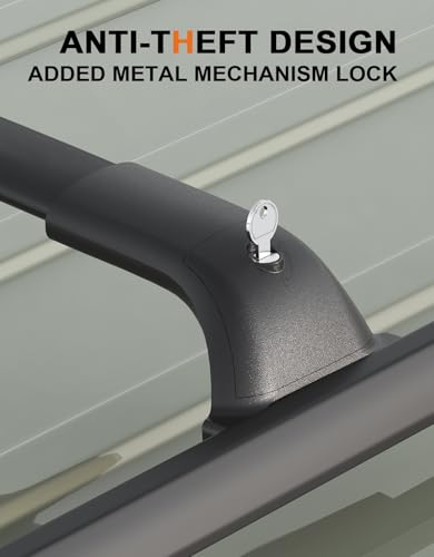 Image of Wonderdriver 300lbs Lockable Roof Rack Cross Bars Compatible with 2018-2024 Chevy Chevrolet Equinox & 2018-2024 GMC Terrain,Heavy Duty Aluminum Roof Rails Crossbars Rooftop Cargo Canoe Black Luggage