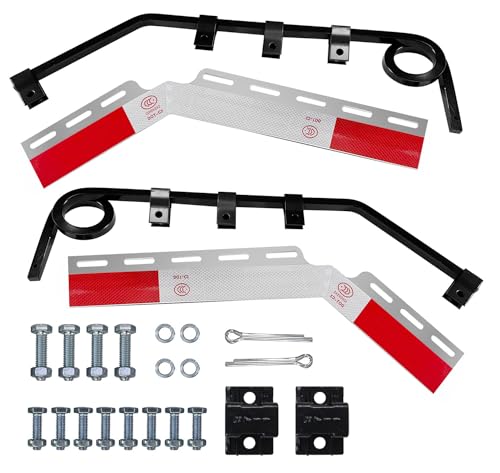 Image of Angled Bar Type Semi Trucks Mud Flap Hanger Bracket 1 coils Damping and Aluminum Mud Flap Reflector Fender Reflective Tape for Heavy Duty Semi Trucks Trailers