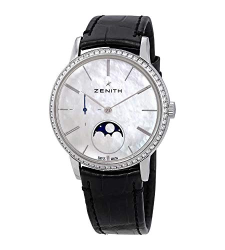 Zenith Elite White Mother of Pearl Dial Ladies Diamond Watch 16.2320.692/80.C714