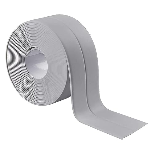 Image of Bath Sealant Strip, Waterproof Caulk Tape, Flexible and Durable Self Adhesive Tape for Bathroom, Kitchen, Tub and Wall Corner Edges, 3.2m x 3.8cm, Grey, Pack of 1