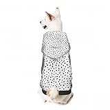 AOYEGO Polka Dot Dog Cat Hoodie Pet Clothes Scattered Black and White Chaotic Spot Classic Stylish S