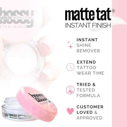 Matte Tat Instant Finish Shine Remover Temporary Tattoos Eliminate Shine Temporary Eyebrow Tattoos Matte Finish Instant Shine Remover No Shine No Gloss Brow Transfers Shine Free Tattoos Removing Cream