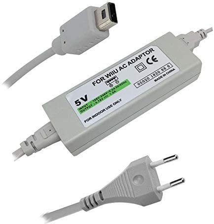 CHILDMORY Proveedor de energía Línea de alimentación de Pared de Adaptador de Fuente de alimentación de CA para Wii U Gamepad